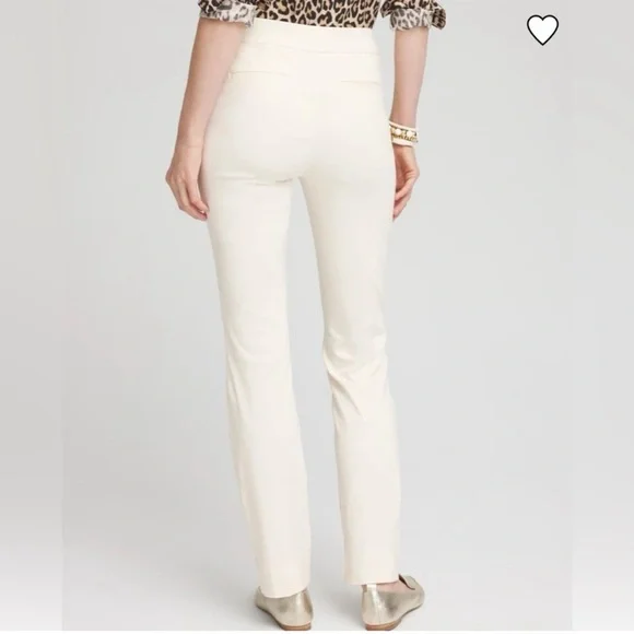 Chico's 360 Brigitte Slim Pull on Pants in English Crème C215 - Picture 2 of 10